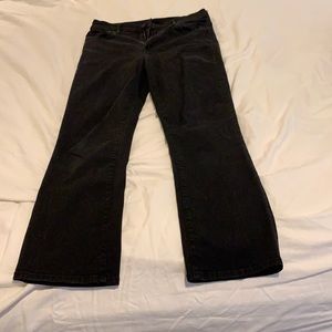 Mother Cropped flare jeans in black